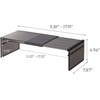 image:imageYamazaki Home Tower Adjustable Extendable Refrigerator Storage Rack  2Level Height Adjustable Shelf For Fridge Organization  Customizable Width Easy Assembly Fits 2L Bottles  Plastic Black