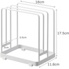 image:imageYamazaki Home Tower Cutting Board Holder Storage Stand For Round And Rectangular Chopping Boards  SteelWhite