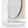 image:imageYamazaki Home Tower Cutting Board Holder Storage Stand For Round And Rectangular Chopping Boards  SteelWhite