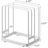 image:imageYamazaki Home Tower Cutting Board Holder Storage Stand For Round And Rectangular Chopping Boards  SteelWhite