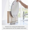 image:imageYamazaki Home Tower Cutting Board Holder Storage Stand For Round And Rectangular Chopping Boards  SteelWhite