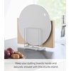 image:imageYamazaki Home Tower Cutting Board Holder Storage Stand For Round And Rectangular Chopping Boards  SteelWhite