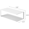 image:imageYamazaki Home Tower Dish Storage Rack With Two Tiers For Kitchen Cabinet Or Countertop Dinnerware Rectangular Plate Cabinet Organizer Long Metal Holder  SteelWhite