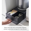 image:imageYamazaki Home Tower Kitchen Appliance Rack With Drawers  SpaceSaving UnderAppliance Storage Organizer For Sugar Tea Packs Mixers Coffee Makers Electric Pots  Steel  Spacesaving organizer for sugar tea packs mixers coffee makers and electric pots Helps keep everyday spaces organizedBlack