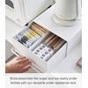 image:imageYamazaki Home Tower Kitchen Appliance Rack With Drawers  SpaceSaving UnderAppliance Storage Organizer For Sugar Tea Packs Mixers Coffee Makers Electric Pots  Steel  Spacesaving organizer for sugar tea packs mixers coffee makers and electric pots Helps keep everyday spaces organizedWhite