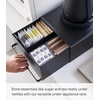 image:imageYamazaki Home Tower Kitchen Appliance Rack With Drawers  SpaceSaving UnderAppliance Storage Organizer For Sugar Tea Packs Mixers Coffee Makers Electric Pots  Steel  Spacesaving organizer for sugar tea packs mixers coffee makers and electric pots Helps keep everyday spaces organizedBlack