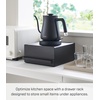 image:imageYamazaki Home Tower Kitchen Appliance Rack With Drawers  SpaceSaving UnderAppliance Storage Organizer For Sugar Tea Packs Mixers Coffee Makers Electric Pots  Steel  Spacesaving organizer for sugar tea packs mixers coffee makers and electric pots Helps keep everyday spaces organizedBlack