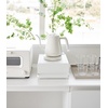 image:imageYamazaki Home Tower Kitchen Appliance Rack With Drawers  SpaceSaving UnderAppliance Storage Organizer For Sugar Tea Packs Mixers Coffee Makers Electric Pots  Steel  Spacesaving organizer for sugar tea packs mixers coffee makers and electric pots Helps keep everyday spaces organizedWhite