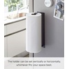 image:imageYamazaki Home Tower Magnetic Paper Towel Holder Metal Kitchen Roll Dispenser Vertical Or Horizontal Mounted Kitchen Towel Rack  SteelBlack