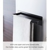 image:imageYamazaki Home Tower Magnetic Paper Towel Holder Metal Kitchen Roll Dispenser Vertical Or Horizontal Mounted Kitchen Towel Rack  SteelBlack