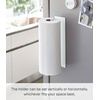 image:imageYamazaki Home Tower Magnetic Paper Towel Holder Metal Kitchen Roll Dispenser Vertical Or Horizontal Mounted Kitchen Towel Rack  SteelWhite