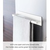 image:imageYamazaki Home Tower Magnetic Paper Towel Holder Metal Kitchen Roll Dispenser Vertical Or Horizontal Mounted Kitchen Towel Rack  SteelWhite