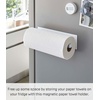 image:imageYamazaki Home Tower Magnetic Paper Towel Holder Metal Kitchen Roll Dispenser Vertical Or Horizontal Mounted Kitchen Towel Rack  SteelWhite
