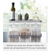 image:imageYamazaki Home Tower Pantry Canisters With Rack  Kitchen Container Storage Organizer  Triple  Steel  Plastic  825 Cups 195 LitersWhite