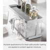 image:imageYamazaki Home Tower Pantry Canisters With Rack  Kitchen Container Storage Organizer  Triple  Steel  Plastic  825 Cups 195 LitersWhite