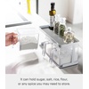 image:imageYamazaki Home Tower Pantry Canisters With Rack  Kitchen Container Storage Organizer  Triple  Steel  Plastic  825 Cups 195 LitersWhite