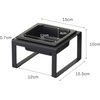 image:imageYamazaki Home Tower Raised Ceramic Pet Food Or Water Bowl with Metal Stand for Cats Or Small Dogs  Short  125Black