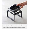 image:imageYamazaki Home Tower Raised Ceramic Pet Food Or Water Bowl with Metal Stand for Cats Or Small Dogs  Short  125Black