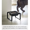 image:imageYamazaki Home Tower Raised Ceramic Pet Food Or Water Bowl with Metal Stand for Cats Or Small Dogs  Short  125Black