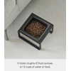 image:imageYamazaki Home Tower Raised Ceramic Pet Food Or Water Bowl with Metal Stand for Cats Or Small Dogs  Short  125Black