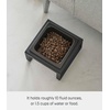image:imageYamazaki Home Tower Raised Ceramic Pet Food Or Water Bowl with Metal Stand for Cats Or Small Dogs  Short  125Black