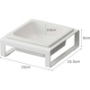 image:imageYamazaki Home Tower Raised Ceramic Pet Food Or Water Bowl with Metal Stand for Cats Or Small Dogs  Short  125White