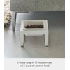 image:imageYamazaki Home Tower Raised Ceramic Pet Food Or Water Bowl with Metal Stand for Cats Or Small Dogs  Short  125White