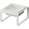 image:imageYamazaki Home Tower Raised Ceramic Pet Food Or Water Bowl with Metal Stand for Cats Or Small Dogs  Short  125White