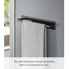 image:imageYamazaki Home Tower Wide Magnetic Kitchen Dish Towel Hanger Rack Holder for Refrigerator Or Wall  SteelBlack