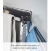 image:imageYamazaki Home Tower Wide Magnetic Kitchen Dish Towel Hanger Rack Holder for Refrigerator Or Wall  SteelBlack