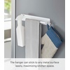 image:imageYamazaki Home Tower Wide Magnetic Kitchen Dish Towel Hanger Rack Holder for Refrigerator Or Wall  SteelWhite