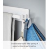 image:imageYamazaki Home Tower Wide Magnetic Kitchen Dish Towel Hanger Rack Holder for Refrigerator Or Wall  SteelWhite