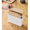 image:imageYamazaki Home Wood Accent Coffee Pourover Filter Case with Lid  Storage Holder Stainless Steel Container Dispenser Steel  Wood White  Sleek steel container with a warm wood accent lid safely stores size 04 coffee filters Built for everyday useSize 4