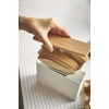 image:imageYamazaki Home Wood Accent Coffee Pourover Filter Case with Lid  Storage Holder Stainless Steel Container Dispenser Steel  Wood White  Sleek steel container with a warm wood accent lid safely stores size 04 coffee filters Built for everyday useSize 1  2