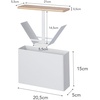 image:imageYamazaki Home Wood Accent Coffee Pourover Filter Case with Lid  Storage Holder Stainless Steel Container Dispenser Steel  Wood White  Sleek steel container with a warm wood accent lid safely stores size 04 coffee filters Built for everyday useSize 4