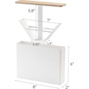 image:imageYamazaki Home Wood Accent Coffee Pourover Filter Case with Lid  Storage Holder Stainless Steel Container Dispenser Steel  Wood White  Sleek steel container with a warm wood accent lid safely stores size 04 coffee filters Built for everyday useSize 4