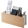 image:imageYAMAZAKI Home Rin Desk Organizer  Tv Remote Control And Pen Holder  Small  Steel  WoodAsh