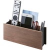 image:imageYAMAZAKI Home Rin Desk Organizer  Tv Remote Control And Pen Holder  Small  Steel  WoodWalnut