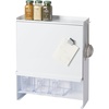 image:imageYAMAZAKI Home Spice Rack Large MultiTier with Door Metal Shelves White  Large kitchen seasoning and condiments spice rack features a concealable design with a door A smart fit for modern homesWhite