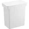 image:imageYAMAZAKI Home Tower 65 Gallon Rolling Trash Can Dual Compartment Kitchen Odor Free Garbage Can Recycling Bin with Handles  Polypropylene  66 Gallons 25 LitersWhite