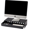image:imageYAMAZAKI Home Tower Monitor Stand With Drawer  Monitor Riser With Storage Desk Monitor Stand With Cable Management Gaming Organizer Steel Black  SteelBlack