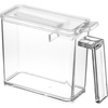 image:imageYAMAZAKI Home Tower Spice Storage Container  Large  Abs Plastic  275 Cups 650 Milliliters  Clear ABS plastic spice storage container with easyopen lid Generous 275cup capacity includes measuring spoon and labelsWhite