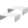 image:imageYAMAZAKI Home Tower Steel Under Cabinet Bottom Shelf Storage Organizer Set of 2 Dish Riser for Under Sink Or Kitchen Pantry Or Counter  Steel   Steel cabinet shelf risers Set of 2 storage organizer maximizes space A smart fit for modern homes Built for everyday useWhite