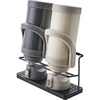 image:imageYAMAZAKI Home TwoTier Bottle Drying Rack with Drainage Tray Stand White  Twotier bottle drying rack with an elevated drainage tray to prevent spillage Designed for convenient home organizationBlack