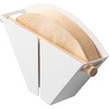 image:imageYamazaki Home Magnetic Coffee Filter Case Size 04 Steel and Wood White  Magnetic coffee filter storage organizer holder container and dispenser Holds size 04 filters Modern Spacesaving design4