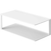 image:imageYamazaki Home Tower Dish Storage Rack With Two Tiers For Kitchen Cabinet Or Countertop Dinnerware Rectangular Plate Cabinet Organizer Long Metal Holder  SteelWhite
