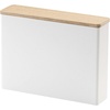 image:imageYamazaki Home Wood Accent Coffee Pourover Filter Case with Lid  Storage Holder Stainless Steel Container Dispenser Steel  Wood White  Sleek steel container with a warm wood accent lid safely stores size 04 coffee filters Built for everyday useSize 4