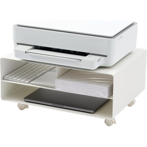 image:imageYAMAZAKI Home Desktop Printer Stand  Computer Accessory Office Organizer Steel One Size White  Desktop printer stand and computer accessory office organizer Spacesaving design with builtin wheels Easy to assembleWhite