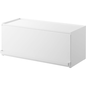 image:imageYAMAZAKI Home FrontOpening Kitchen Countertop Storage Rack  Compact Organizer With LiftUp Door For Spices Condiments amp Pantry Items  Modern Steel Cabinet For Small Spaces  SteelWhite