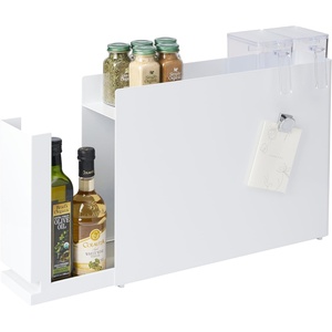 image:imageYAMAZAKI Home Sliding Drawer Seasoning Rack  Pull Out Spice Rack for Countertop Steel Kitchen Organizer with Magnetic Panels Modern Spice Storage Drawer Black Easy Access Design  Countertop steel spice rack with smooth pullout sliding drawer and magnetic panels Modern spacesaving design for kitchenWhite